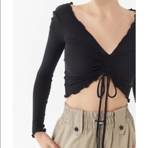 Urban Outfitters Tops - UO Alexa Lettuce Edge Cinched Top